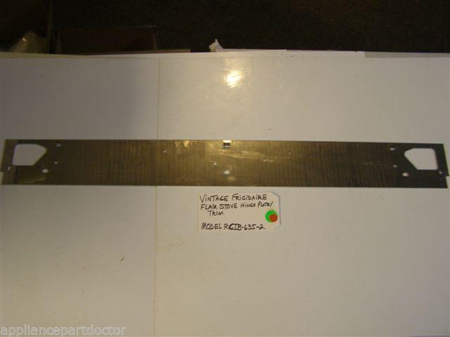 Model RCIB-635-2 Vintage Frigidaire Flair Stove Hinge Plate/Trim USED Model RCIB-635-2 Vintage Frigidaire Flair Stove Hinge Plate/Trim USED